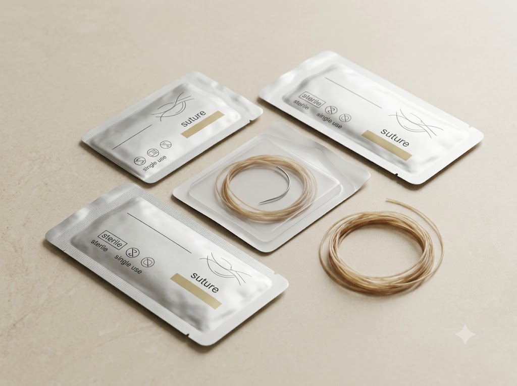 Absorbable catgut surgical suture for medical applications